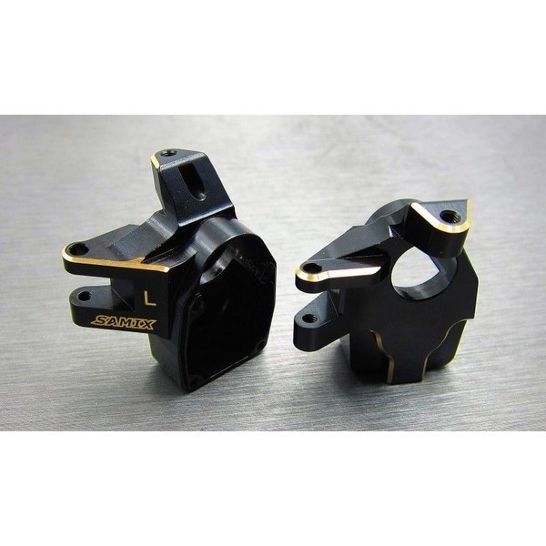 SAMIX SCX10-3 brass heavy steering knuckle (black