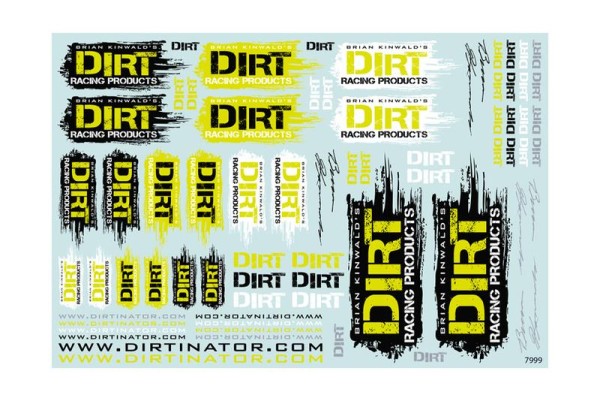 J7999 Dirt Racing Products decal sheet