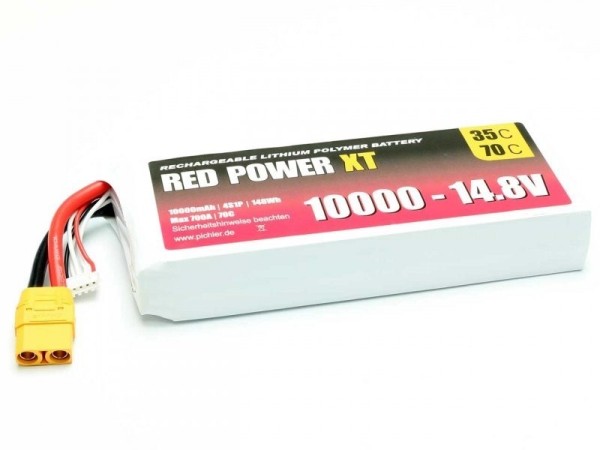 15451 LiPo Akku RED POWER XT 10000 - 14.8V XT90