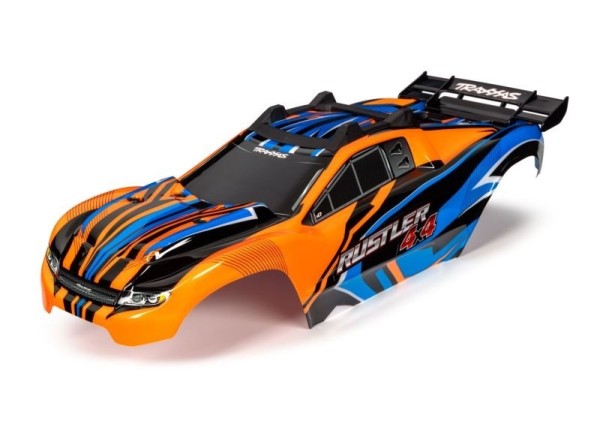 6734T Traxxas Karosserie Rustler 4X4 Orange/ Blau