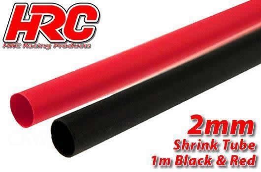 HRC5112A Schrumpfschlauch 2mm Rot und Schwarz 2m