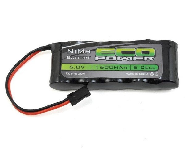 EcoPower 5-Cell 6.0V/1600mAh NiMH Stick Pack