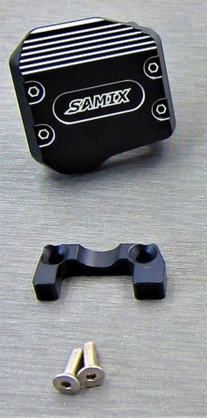 SAMIX SCX10-3 alum. black diff. cover (with adjust