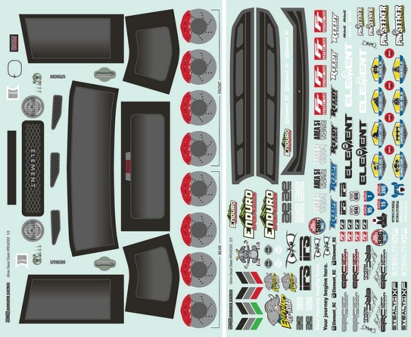 42352 Element RC Enduro SE Utron Body Decal Sheet