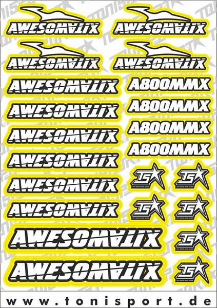 ToniSport Awesomatix A800MMX Decal Sheet - Yellow