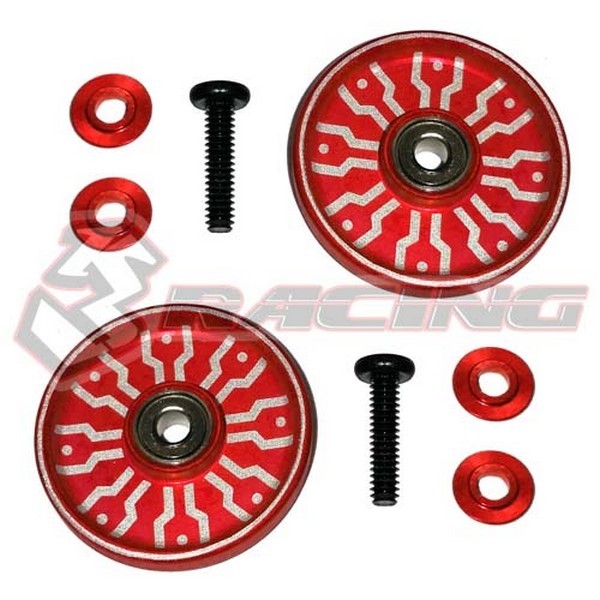 M4WD-31/RE 17mm ALU Ball Race Rollers Rot
