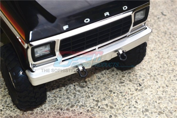 GPM ALU Bumper Vorne mit D-Ringen Schwarz Traxxas TRX-4 Ford Bronco 1979 2021