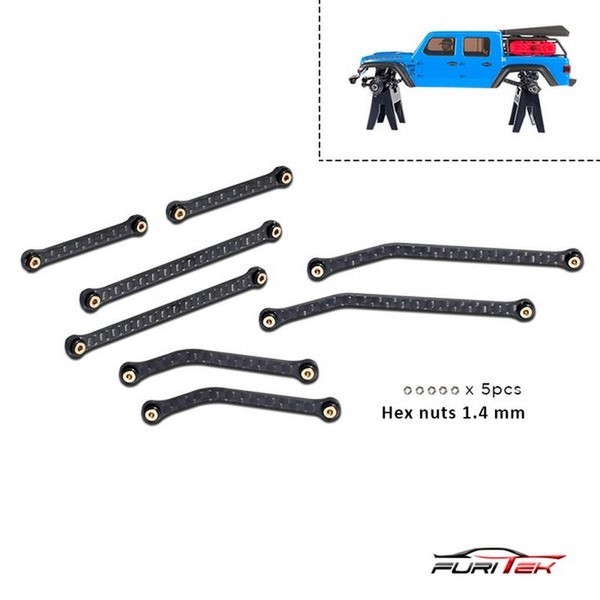 FURITEK Carbon High Clearance Links Set SCX24 Glad