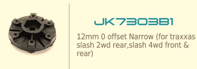 Jetko Adapter 12mm für TRX Slash Extreme Felgen mit Schrauben JK7303B1