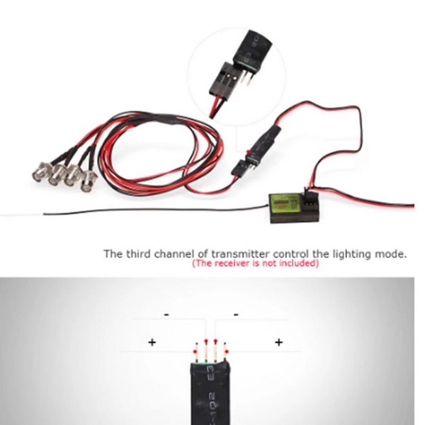 Planet-rc Switch Schalter LED 3.Kanal Schaltmodul für JR / BEC