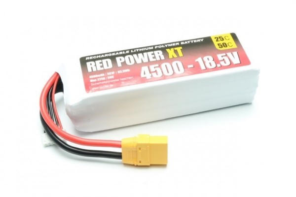 15435 LiPo Akku RED POWER XT 4500 - 18.5V XT90
