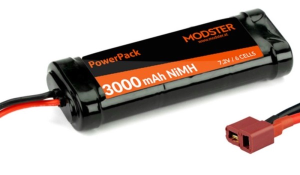 225354 / MD10162 MODSTER Racingpack 3000mAh NiMH 6-Zellen 7.2V mit Deans-Anschluss