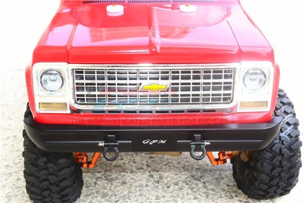 GPM ALU Bumper Vorne mit D-Ringen Schwarz Traxxas TRX-4 Chevy Blazer