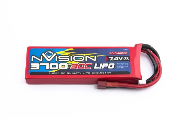 1806 nVision LiPo 2s 7.4V 3700 30C - Deans T-Plug