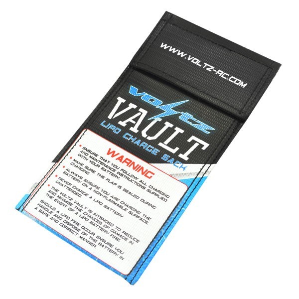 VOLTZ CHARGE VAULT LIPO SACK SMALL BAG 10cmx20cm