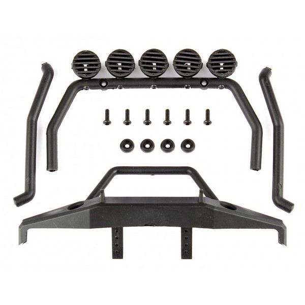 41067 Asso CR12 Roll Bar and Bumper, black