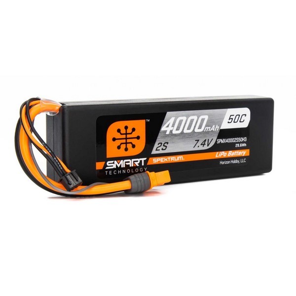 Spektrum 4000mAh 2S 7.2V Smart LiPo Battery IC3