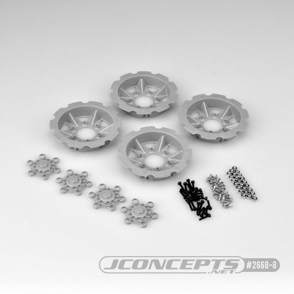Jconcepts Tracker wheel discs - silver (fits - #33