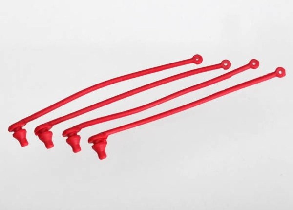 5752 Traxxas Karo Clip Halter rot (4) Gummi Seil für Karosserie Splinten