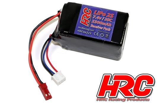 HRC06223HB Akku - LiPo 2S - 7.4V 2300mAh 20C - Empfänger Akku - Hump Style - BEC Stecker