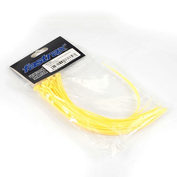 FASTRAX 200mm x 2.5mm YELLOW NYLON CABLE TIES (50p