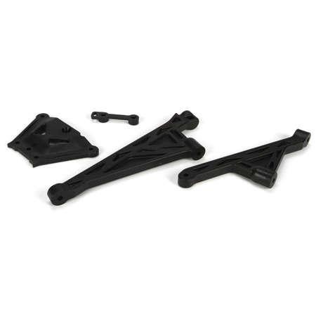 LOSB2558 F&R Chassis Brace & Spacer Set: 5TT