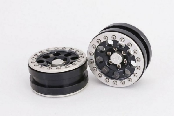 ABMT2015BS Beadlock Wheels PT-Ghost Black/Silver 1