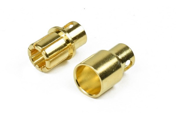 229511 / 11198 MODSTER Goldkontaktstecker 8mm 1 Paar