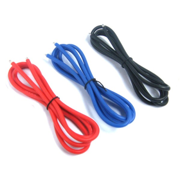 Yeah Racing Silikon Kabel Set 18 AWG Schwarz - Blau - Rot je 60cm