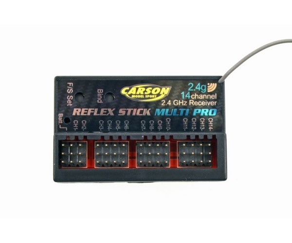 500501540 CarsonEmpfänger REFLEX Stick Multi Pro 14 Kanal, kompatibel zu Tamiya MFC