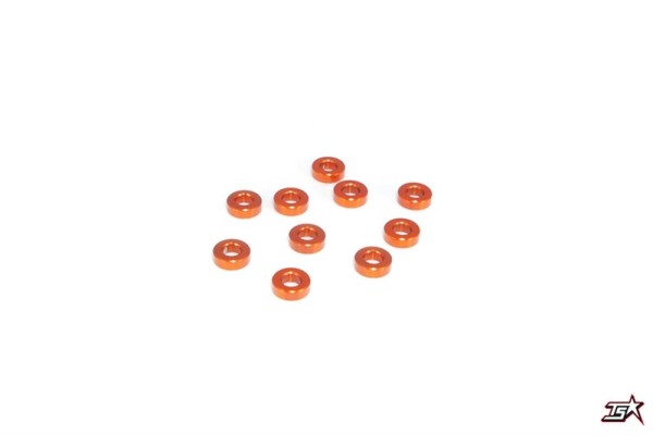 MR33 Aluminum Unterlegscheibe 3,0 x 6,0 x 2,0mm - Orange (10