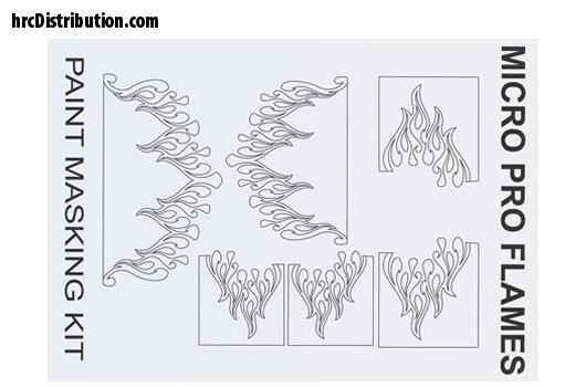 XM004S XXX Main Spray Maske - Micro Pro Flames Lackierschablone