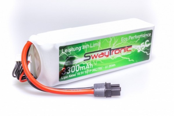 SWAYTRONIC LiPo 5S 18.5V 3300mAh 35C/70C T-Plug