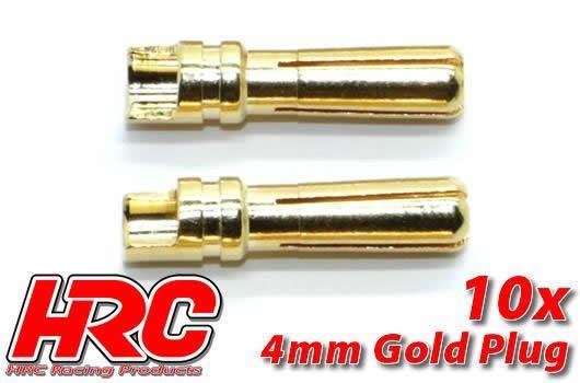HRC9004M Stecker Gold 4.0mm männchen (10 Stk.)