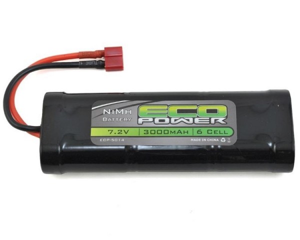 EcoPower 6-Cell 7.2V/3000mAh NiMH Stick Pack