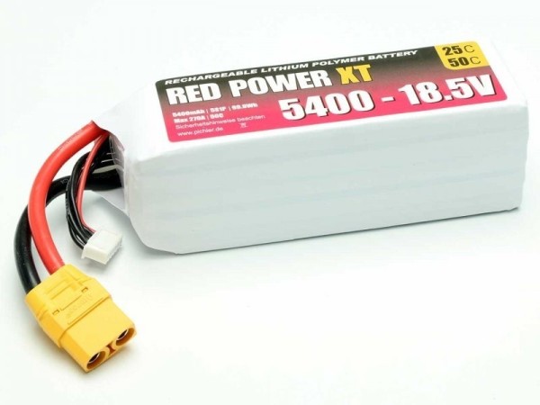 15440 LiPo Akku RED POWER XT 5400 - 18.5V XT90