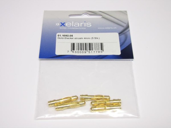 Xelaris Gold-Stecker einzeln 4mm (5)