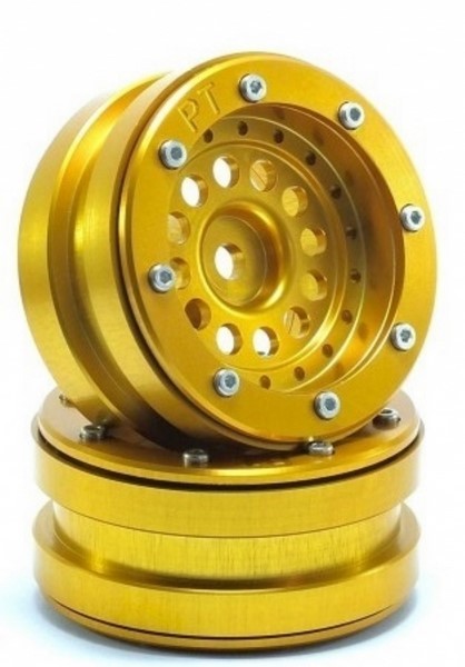 Absima Beadlock Wheels PT-Bullet Gold/Gold 1.9