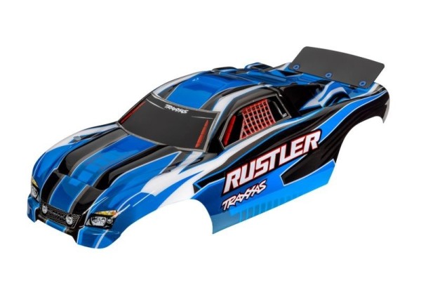 3750X Traxxas Karosserie 2WD Rustler Blau