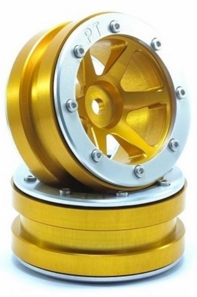 Absima Beadlock Wheels PT-Slingshot Gold/Silber