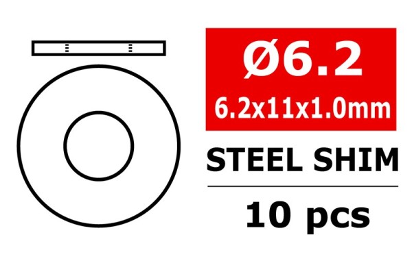 C-3301-062-11-10 Steel Metric Shim - 6,2x11x1,0mm