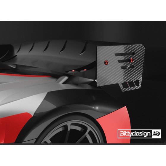 Bittydesign Universal Carbon Side Dams kit 1/8 GT Heckflügel Spoiler Winglets
