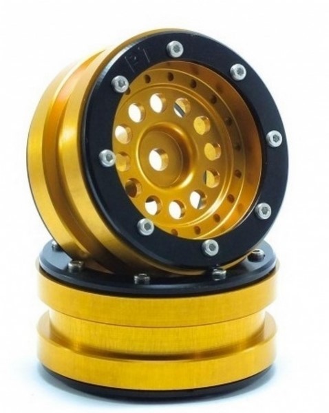 Absima Beadlock Wheels PT-Bullet Gold/Schwarz 1.9