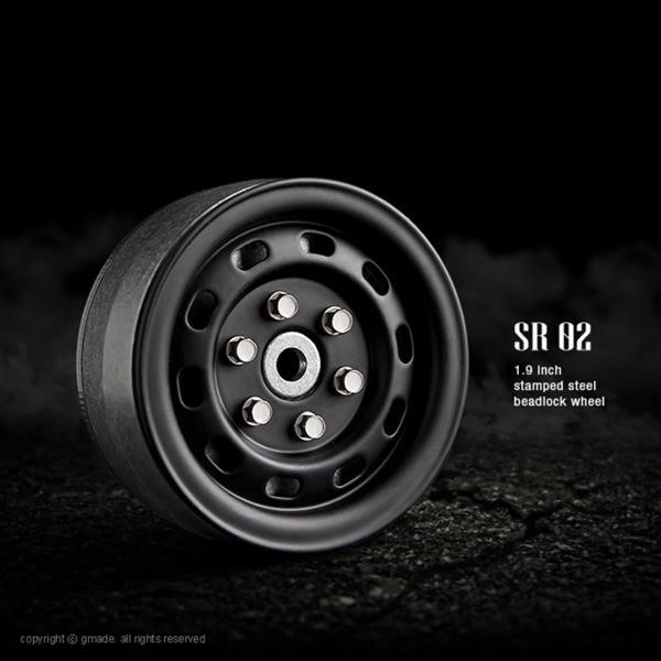 70174 Gmade 1.9 SR02 Beadlock Wheels (Black) (2)