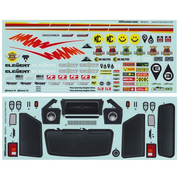 41145 Element RC Enduro12. Bushido Decal Sheet