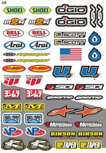 Planet-RC Sticker Set Typ 7 - Aufkleber Set - 270x190mm