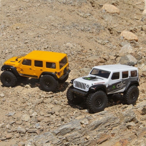Axial 1/24 SCX24 V2 Jeep Wrangler JLU CRC 4WD Rock Crawler Brushed RTR Gelb