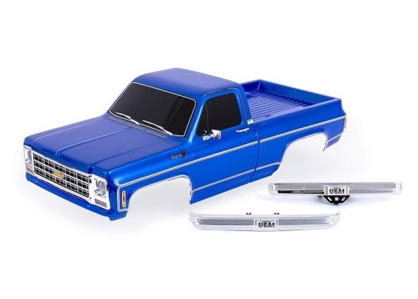 Traxxas Karosserie Chevrolet K10 Truck 1979 blau mit Anbauteilen TRX-4 High Trail (benötigt TRX9288)