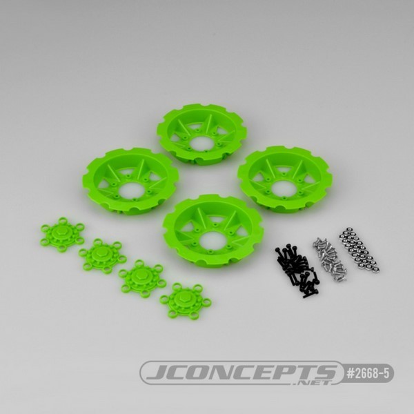 Jconcepts Tracker wheel discs - green (fits - #337