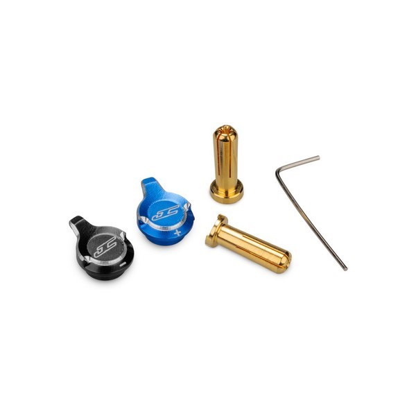 JConcepts battery plug pull set. w/plugs. blue + a